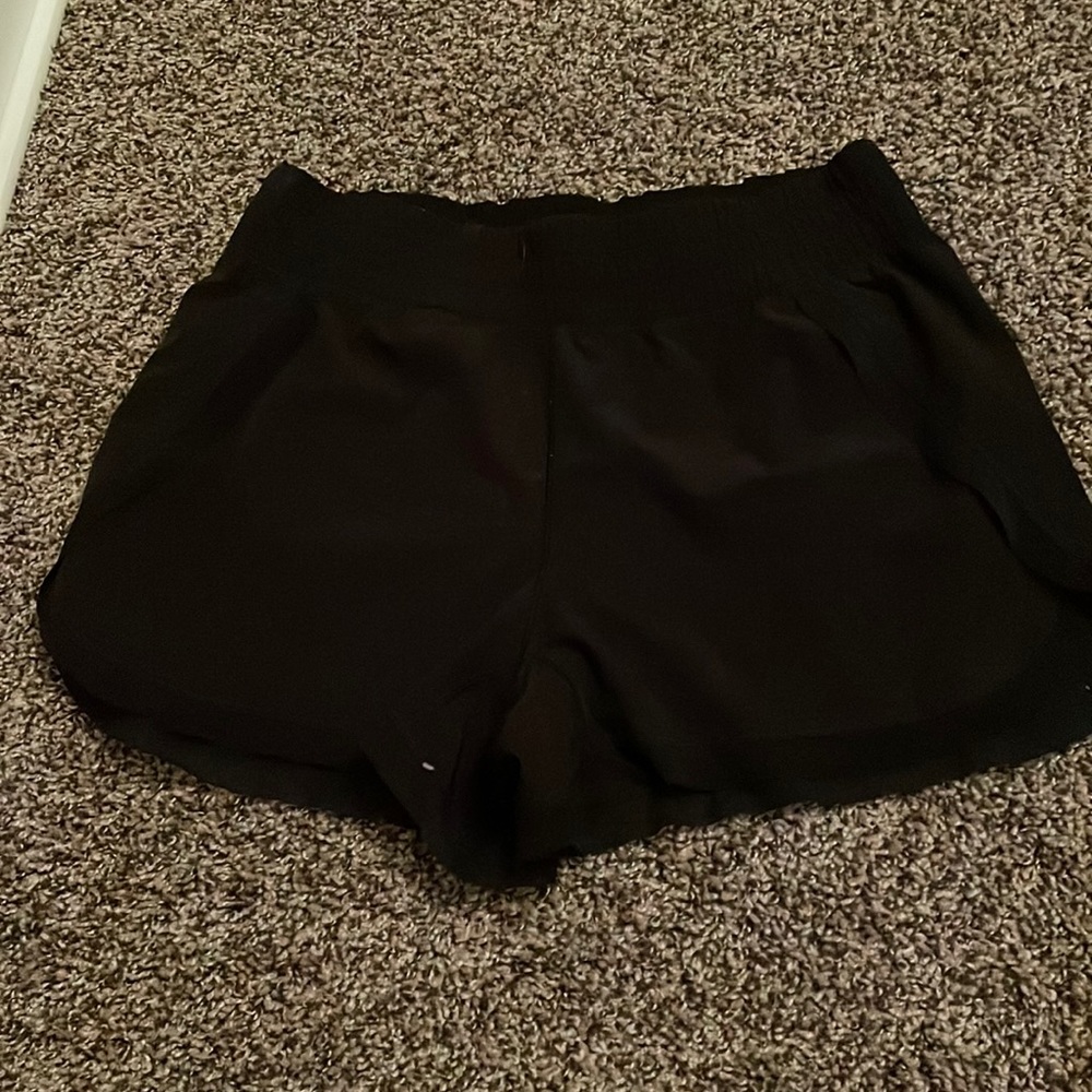 black shorts